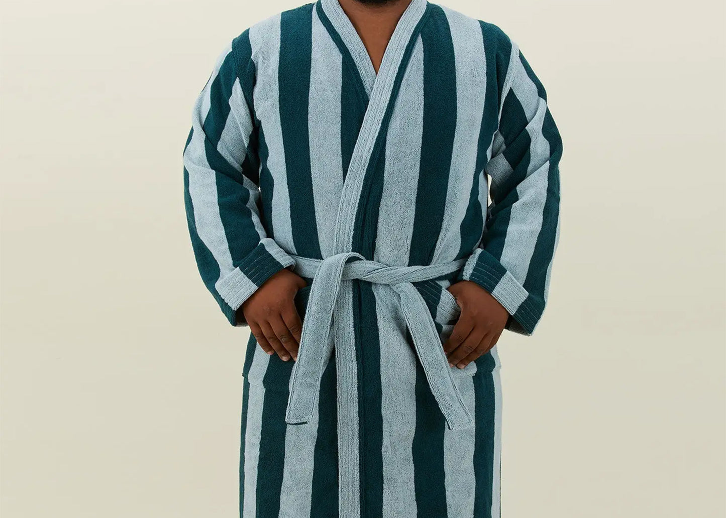 
                  
                    Striped Terry Bathrobe
                  
                