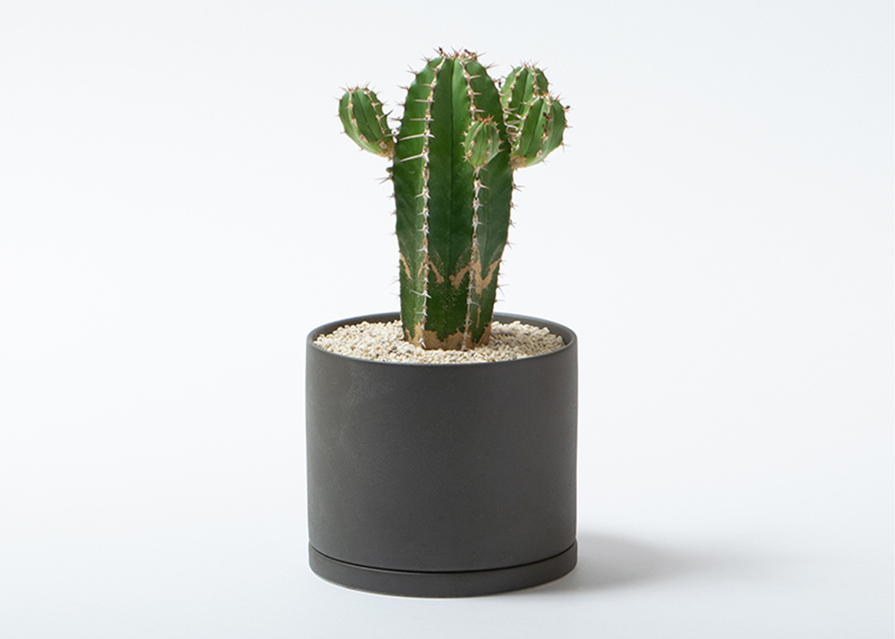 kinto plant pot 191 Plant Pot 105mm Dark Grey