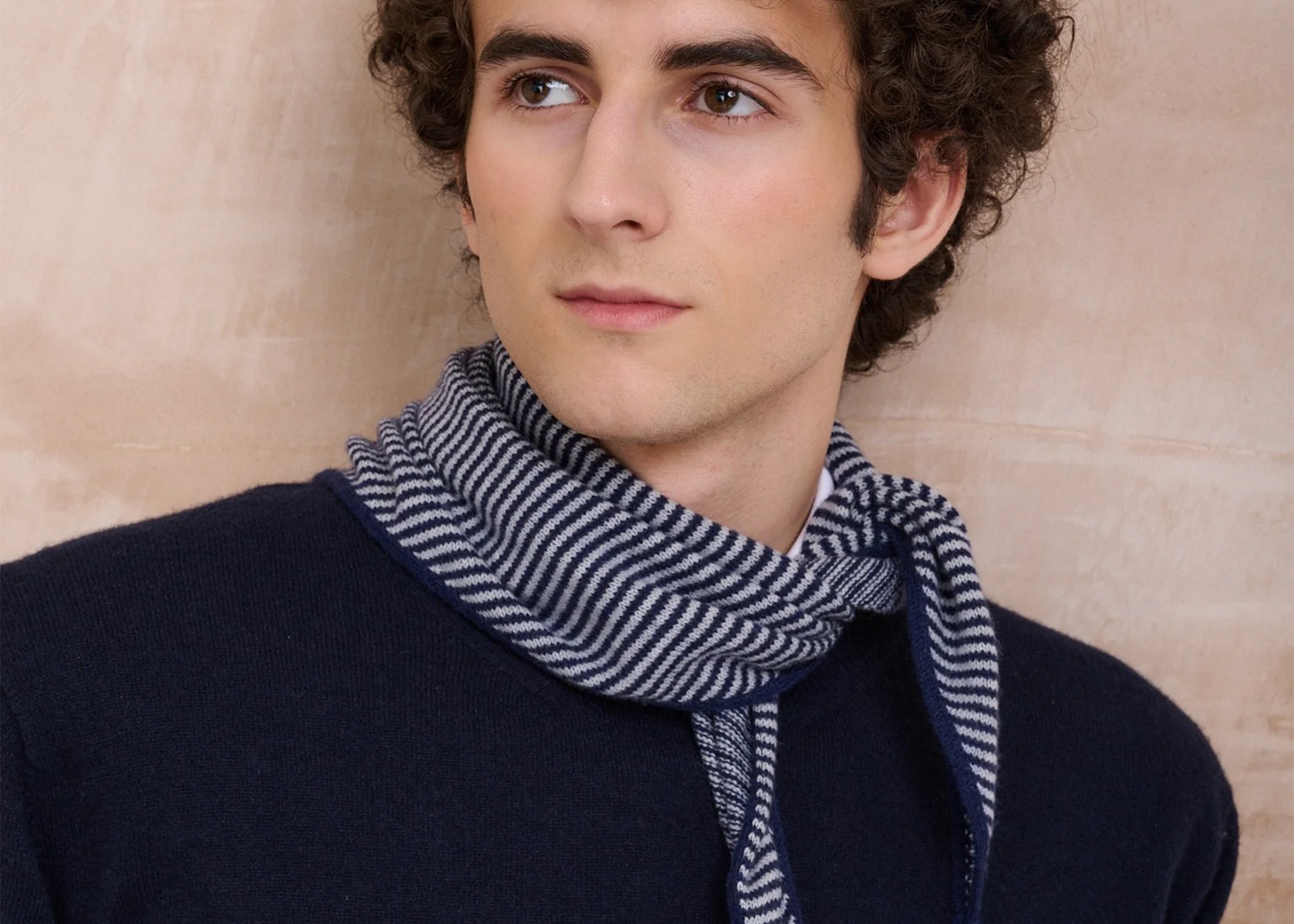 
                  
                    Cashmere Striped Bandana Scarf
                  
                