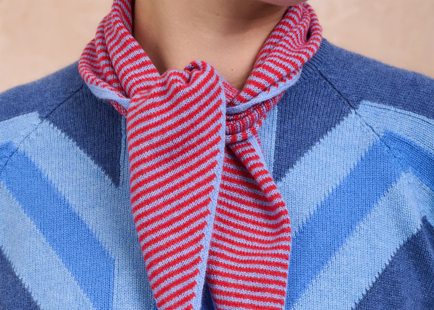 
                  
                    Cashmere Striped Bandana Scarf
                  
                