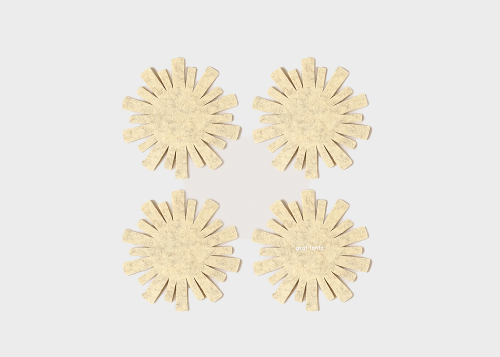 Snowflake Coasters Champagne