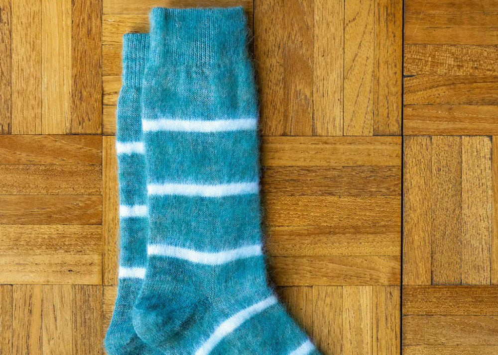 
                  
                    Mohair Wool Border Socks
                  
                