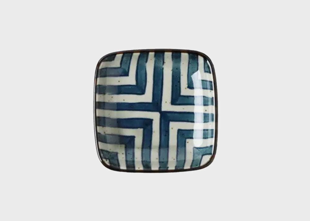 Blue and white Cross Sauce Dish by Miya