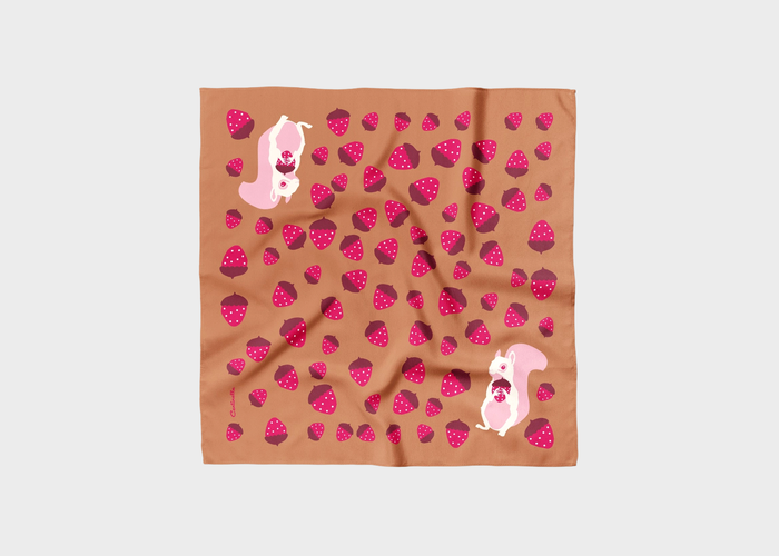 Cotton Silk Bandana - Albino Squirrel