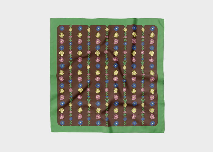 Cotton Silk Bandana - Tiny Flowers