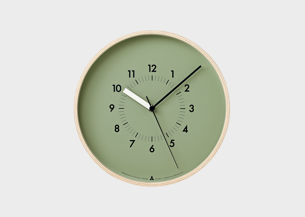 SOSO Wall Clock by Lemnos – Minimalist Japanese Plywood Clock