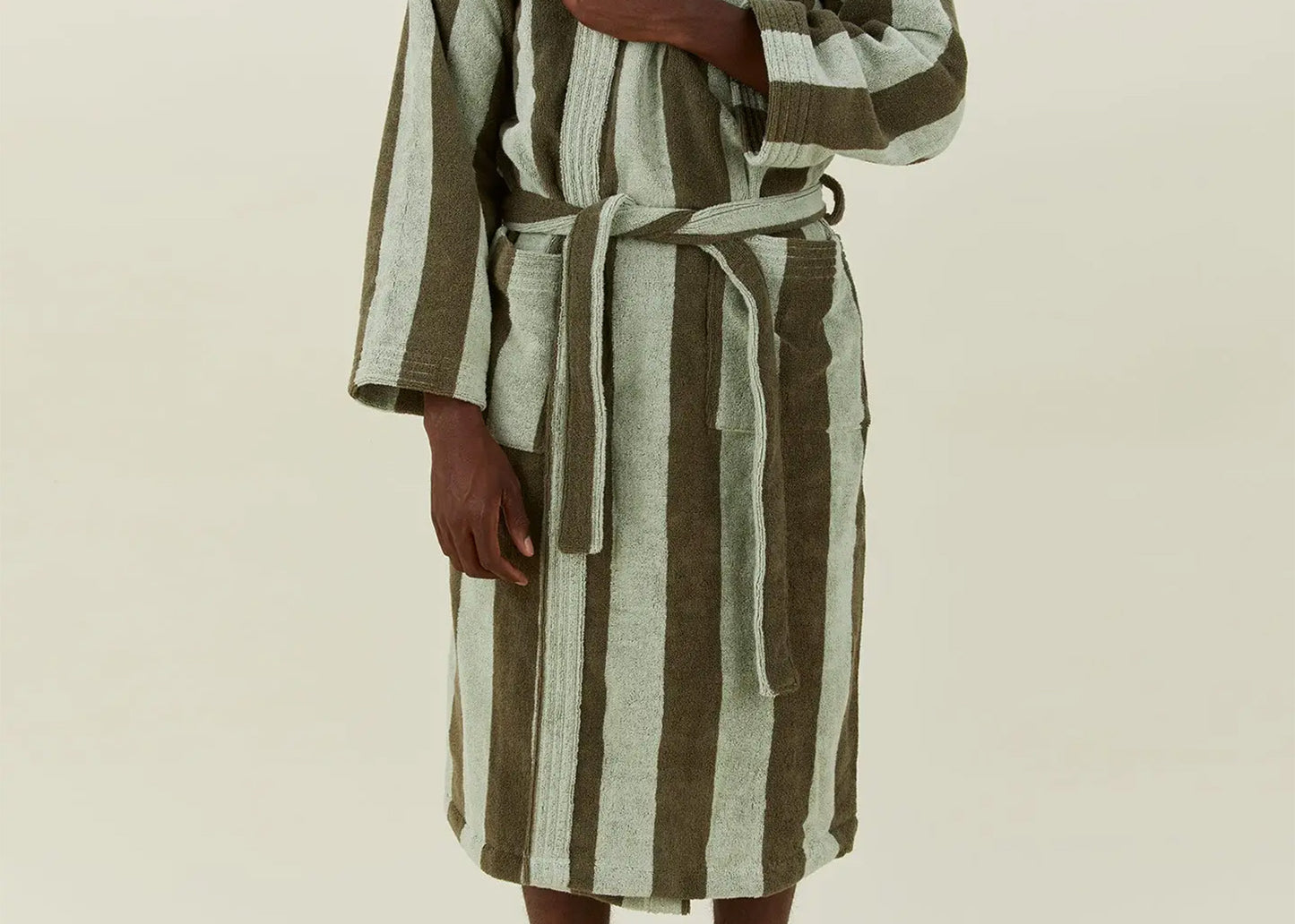 
                  
                    Striped Terry Bathrobe
                  
                