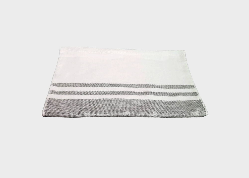 Senshu Medium Hand Towel - Grey End Stripes