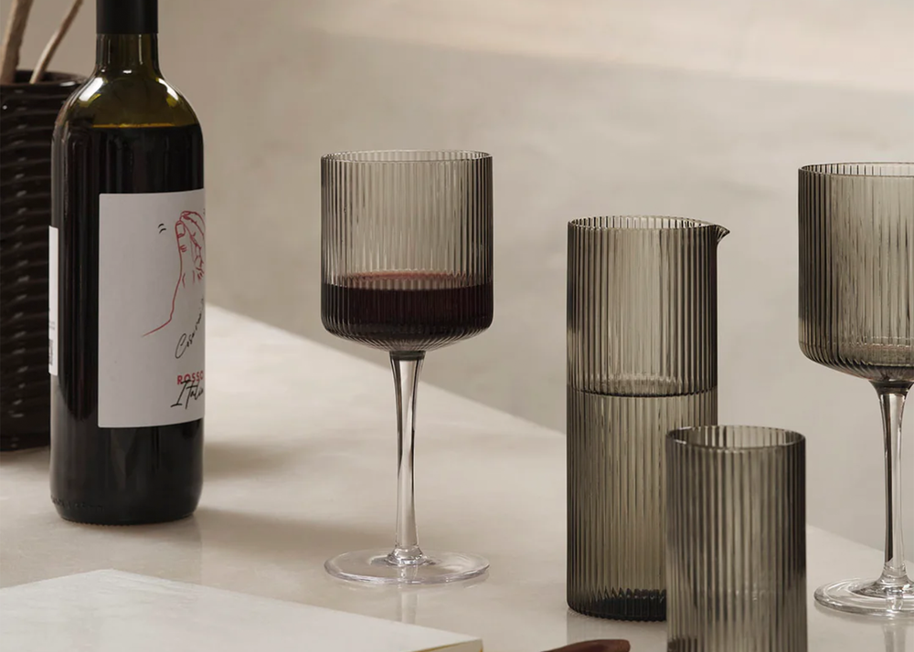 
                  
                    Ripple Red Wine Glasses - Smoked Grey
                  
                