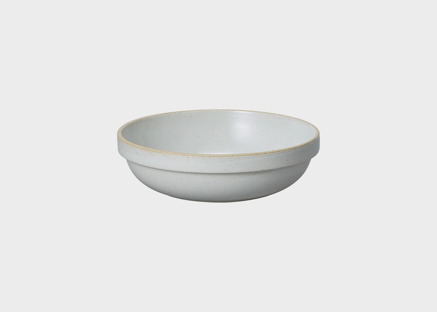 Light gray ceramic bowl on a white background