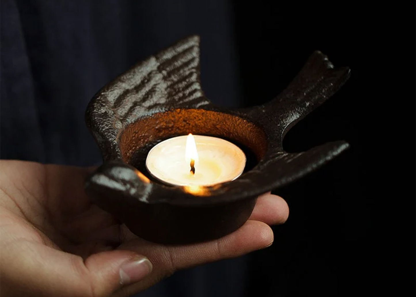 
                  
                    Gohobi Cast Iron Sitting Bird Candle Holder
                  
                