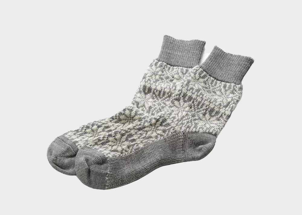
                  
                    Wool Jacquard Socks - Grey
                  
                