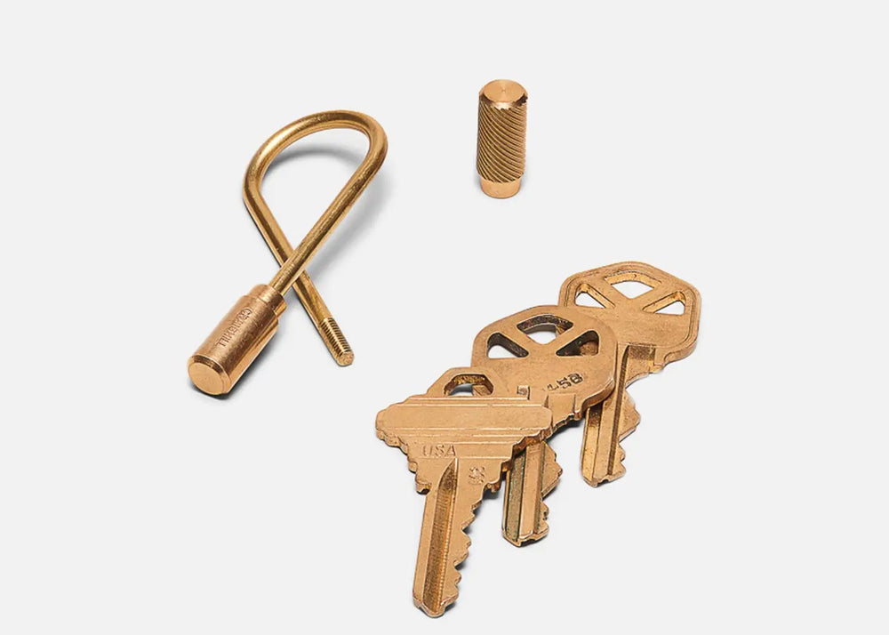 
                  
                    Helix Keyring keychain brass keys
                  
                