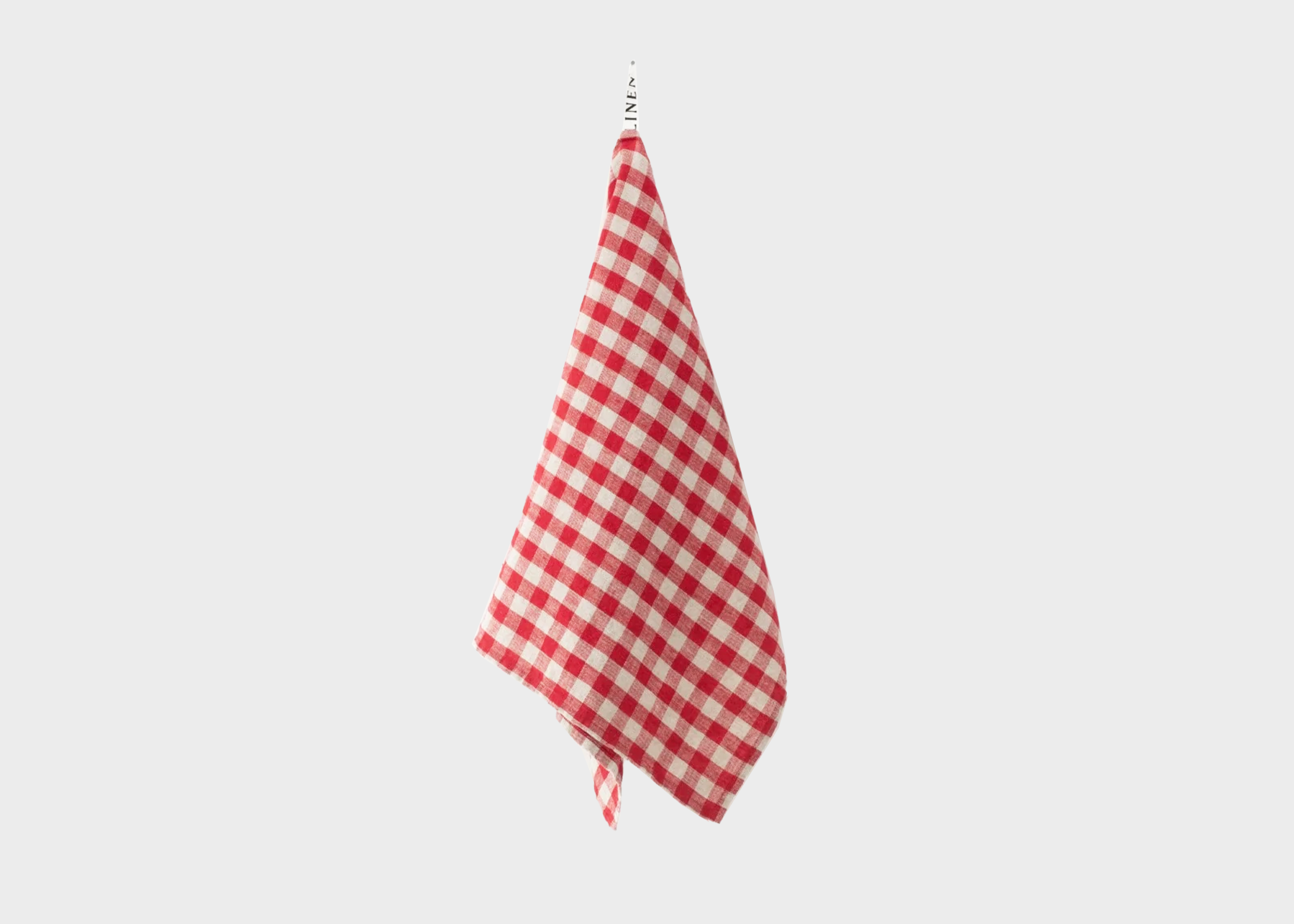 Linen Kitchen Towel - Red Gingham - Thumbnail 4