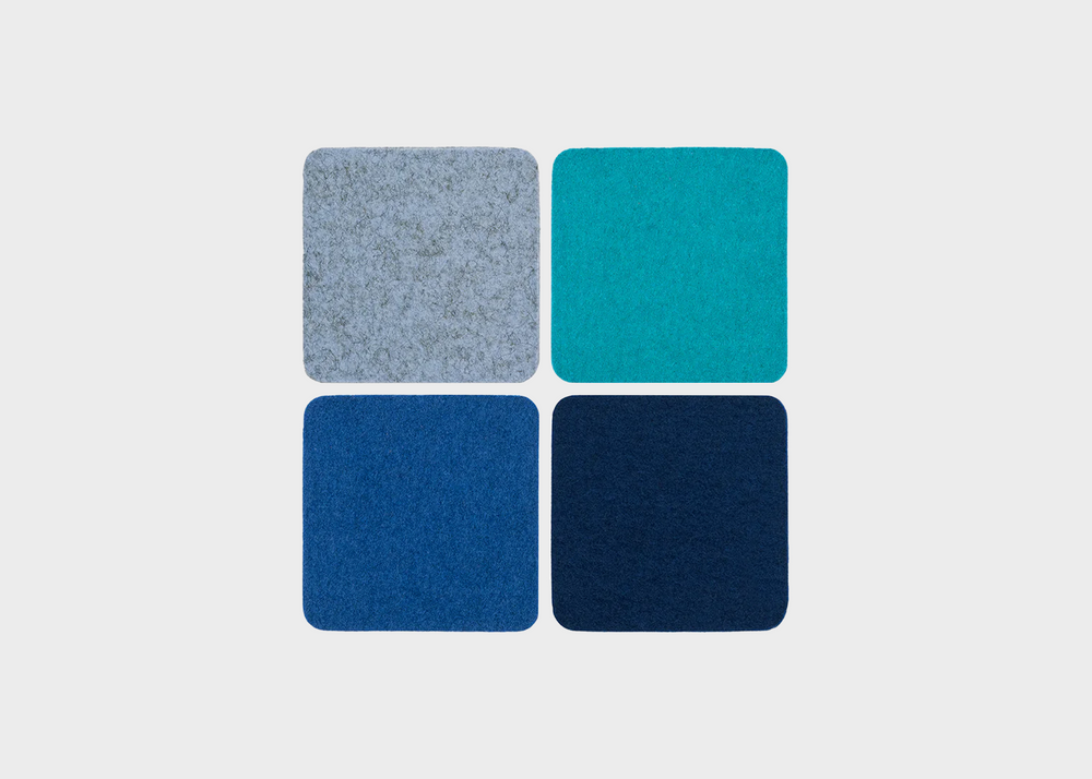 Bierfilzl Felt Coaster Square 4 Pack