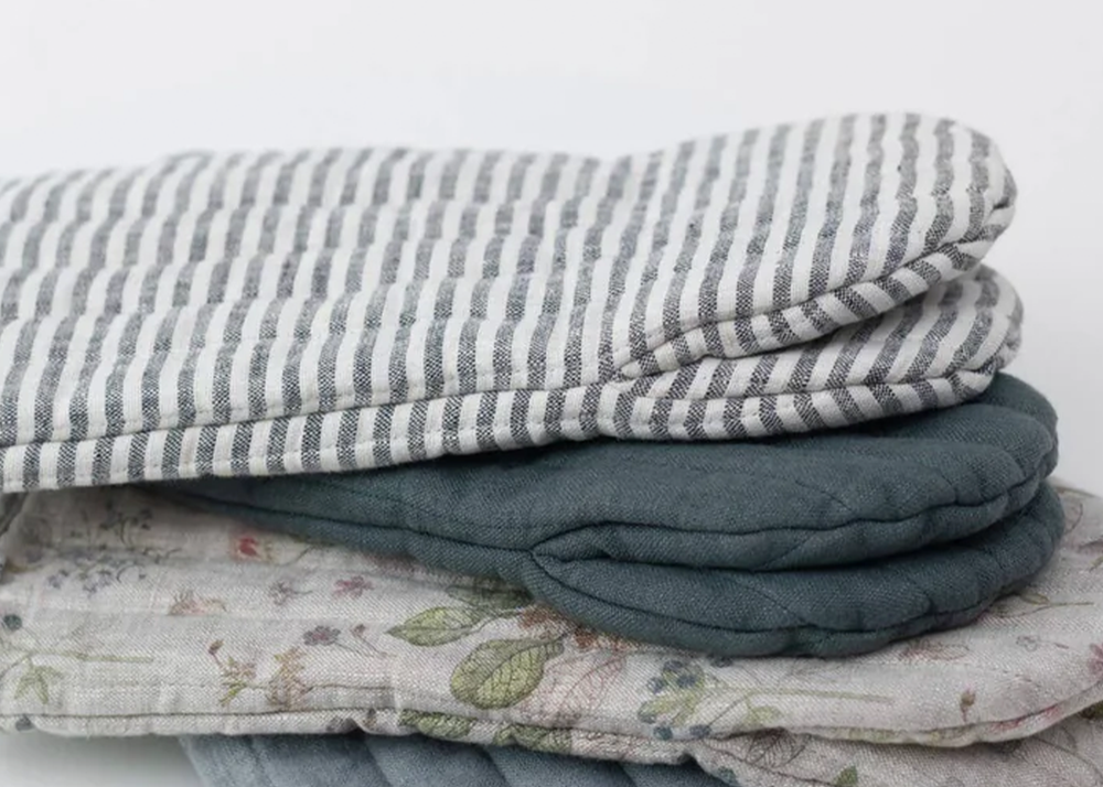 Linen Oven Mitts