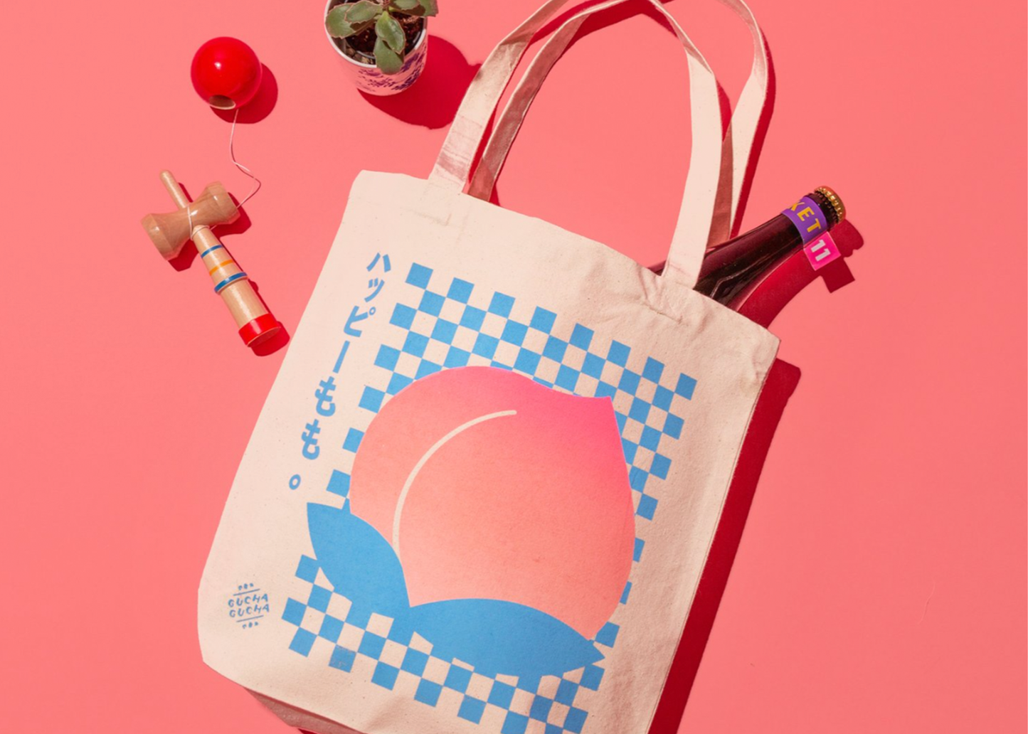 
                  
                    Gucha Gucha Happy Peach Tote
                  
                