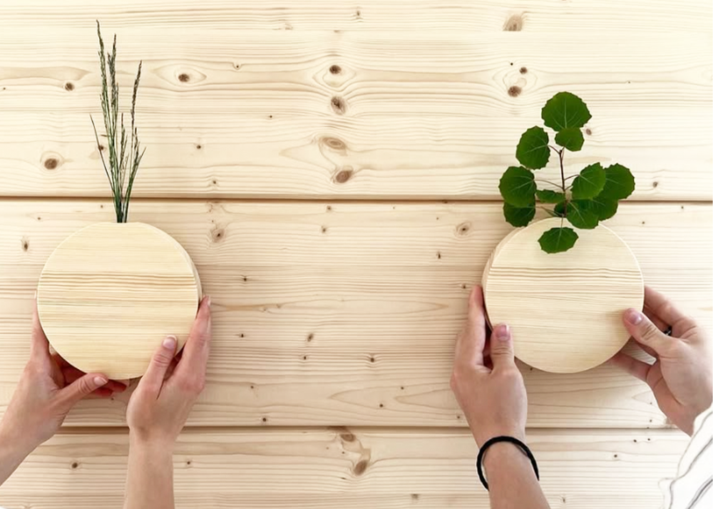 
                  
                    Round Pine Wall Vase
                  
                