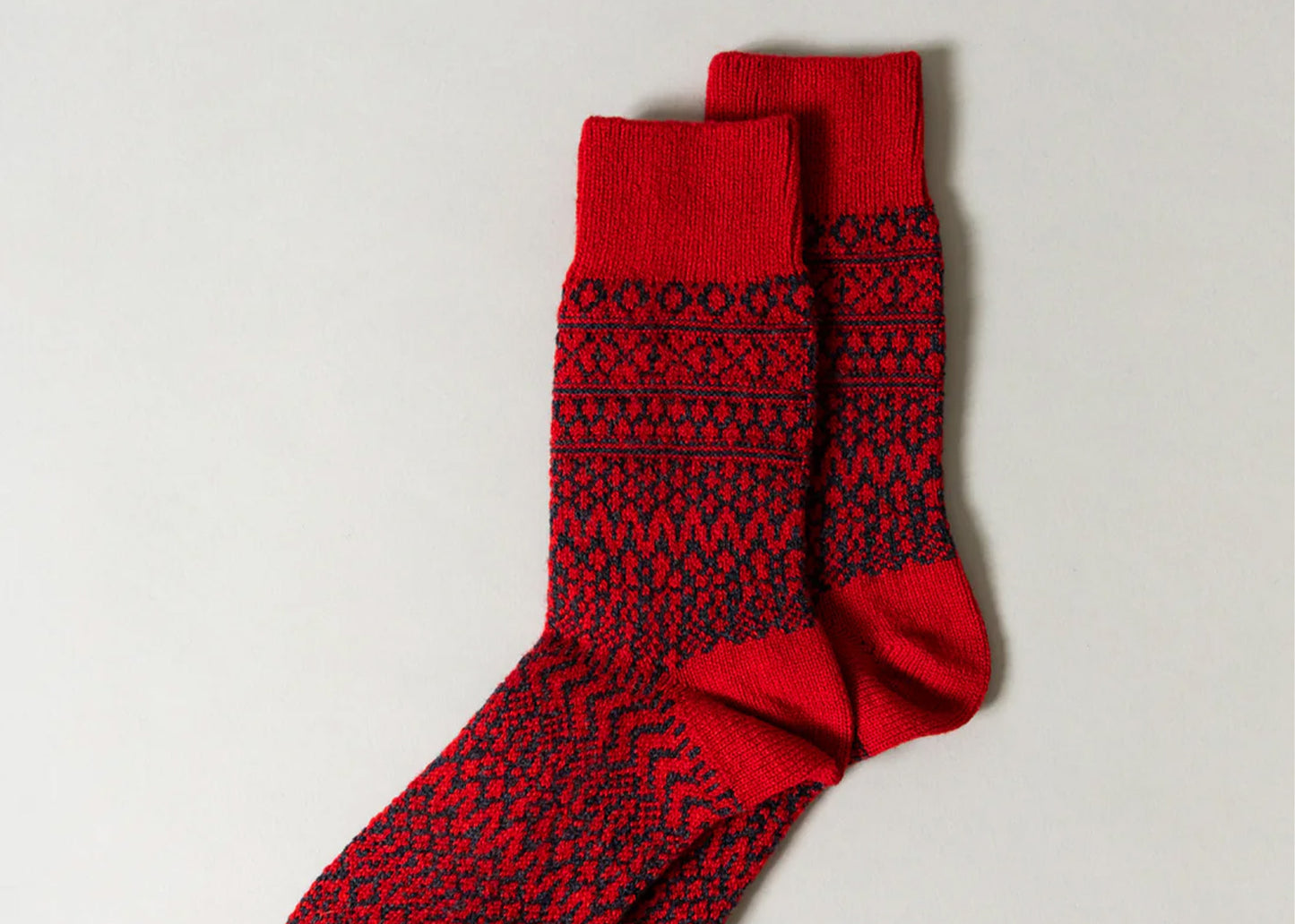 
                  
                    Wool Jacquard Socks - Red
                  
                