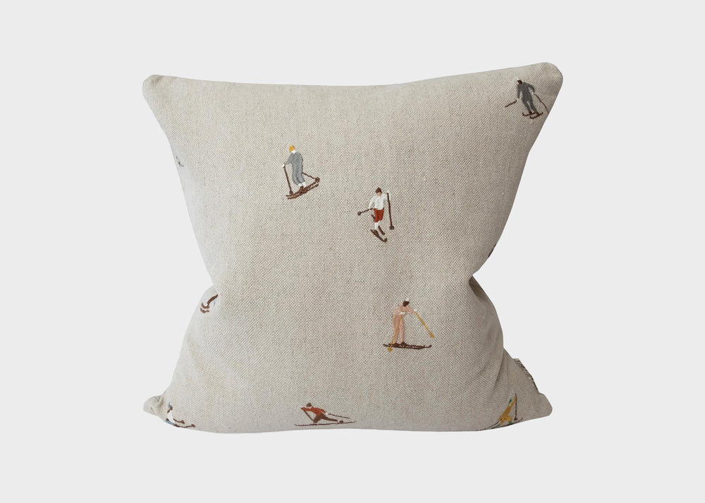 Skier Cushion Cover Fine Little Days