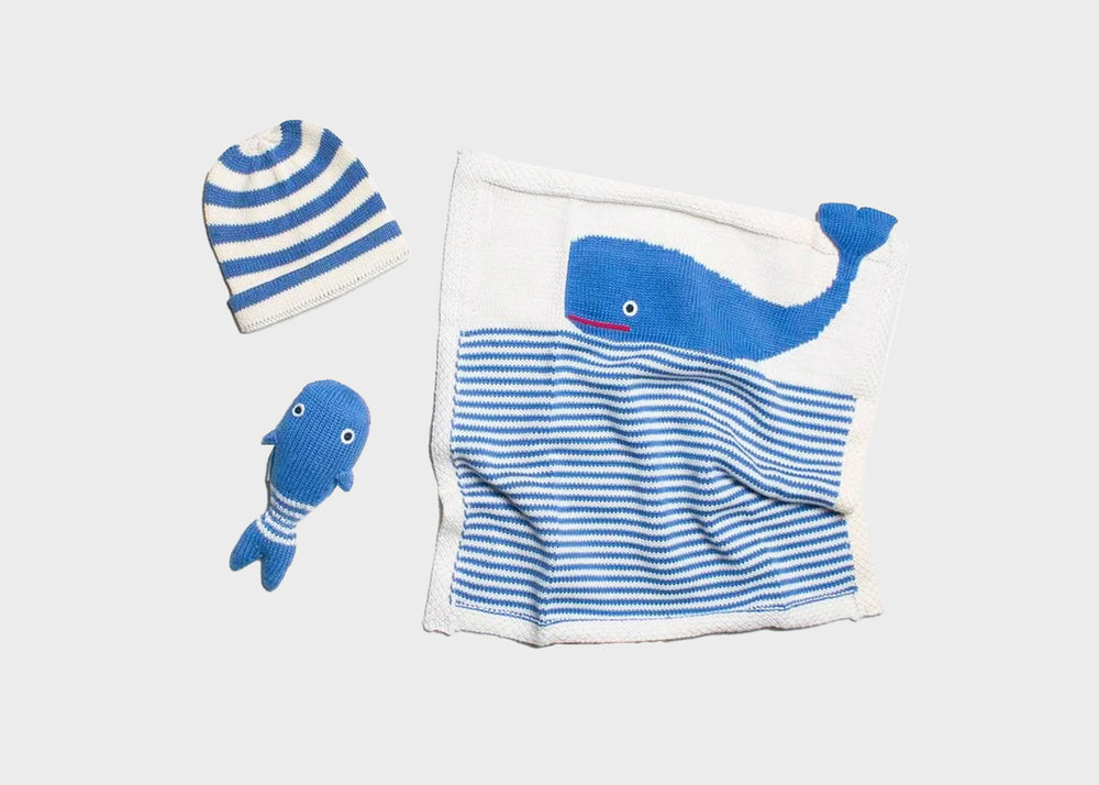 Organic Cotton Baby Gift Set - Whale Estella
