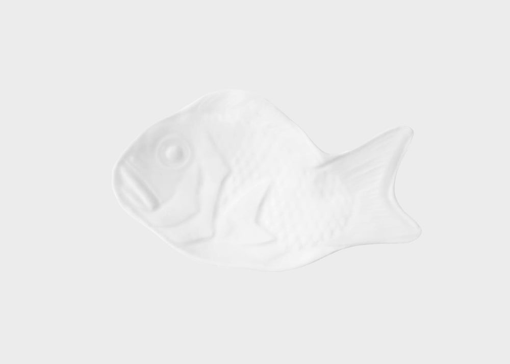 Ceramic Fish Dish - White