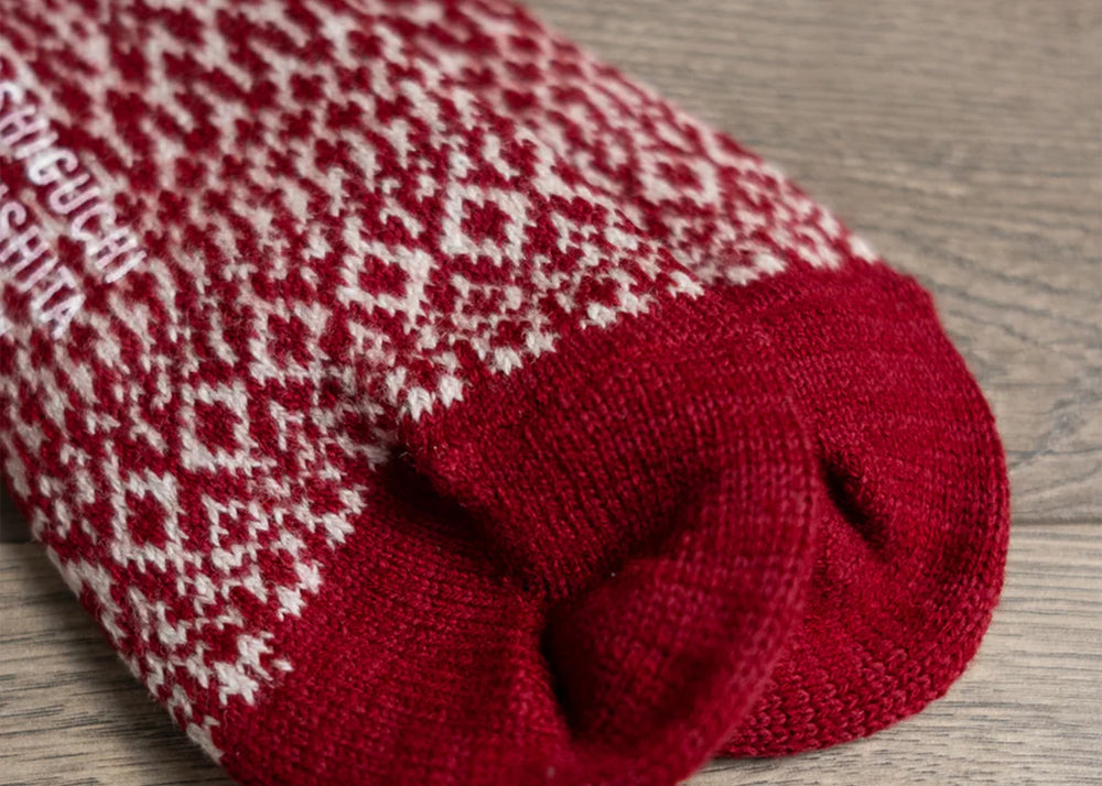 
                  
                    Wool Jacquard Socks - Wine
                  
                