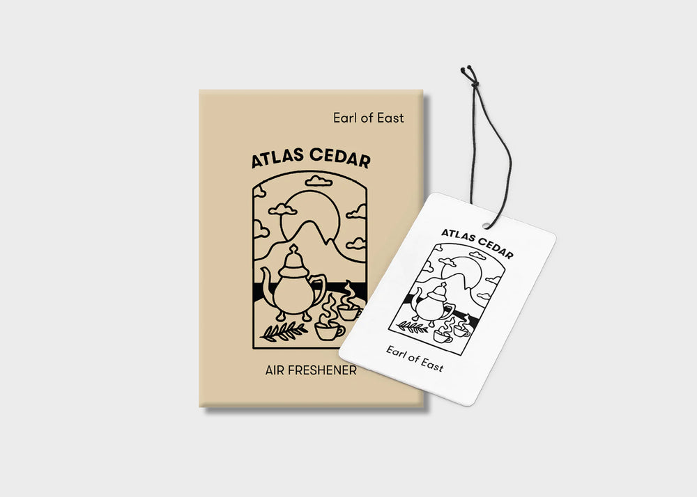 Atlas Cedar Air Freshener by Earl of East as sold by Woodland Mod.