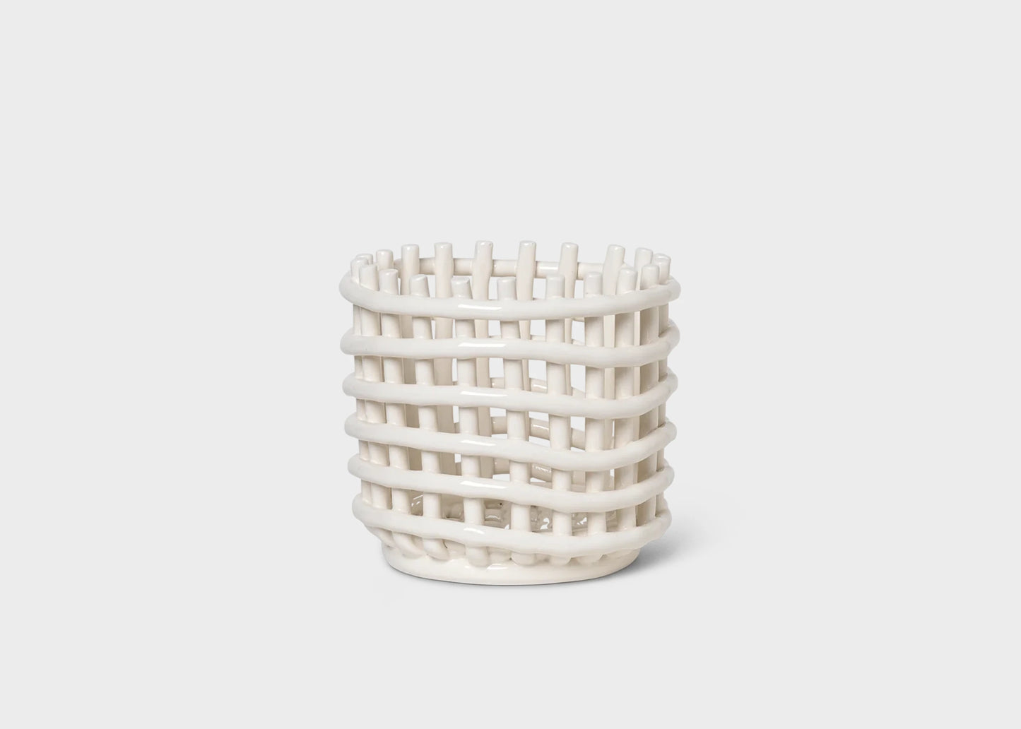 Ceramic Basket Off-White (Small) by Ferm Living