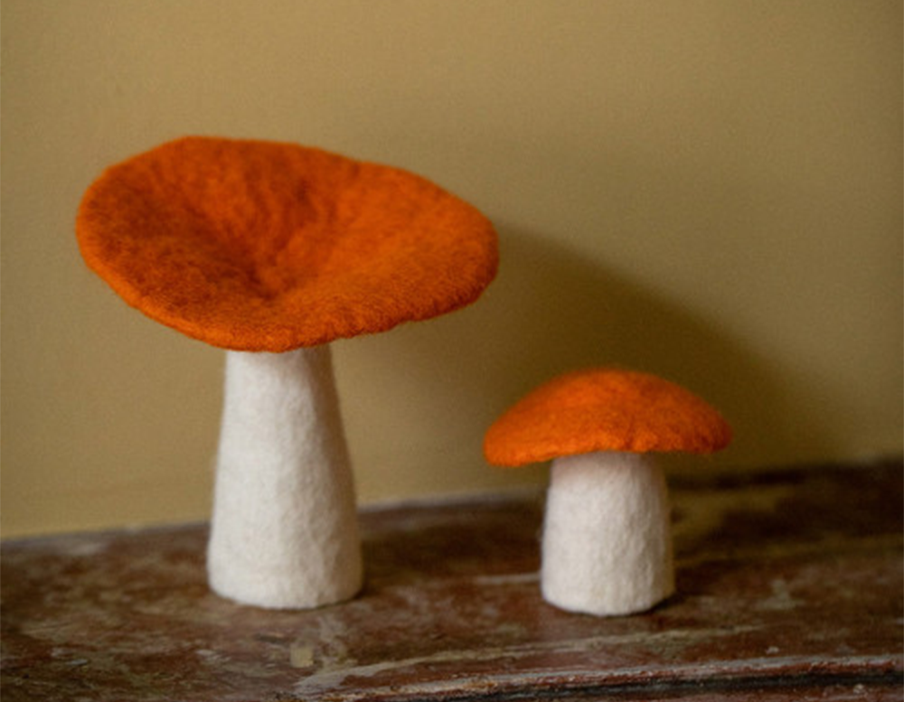 
                  
                    Felt Mushrooms - Orange
                  
                