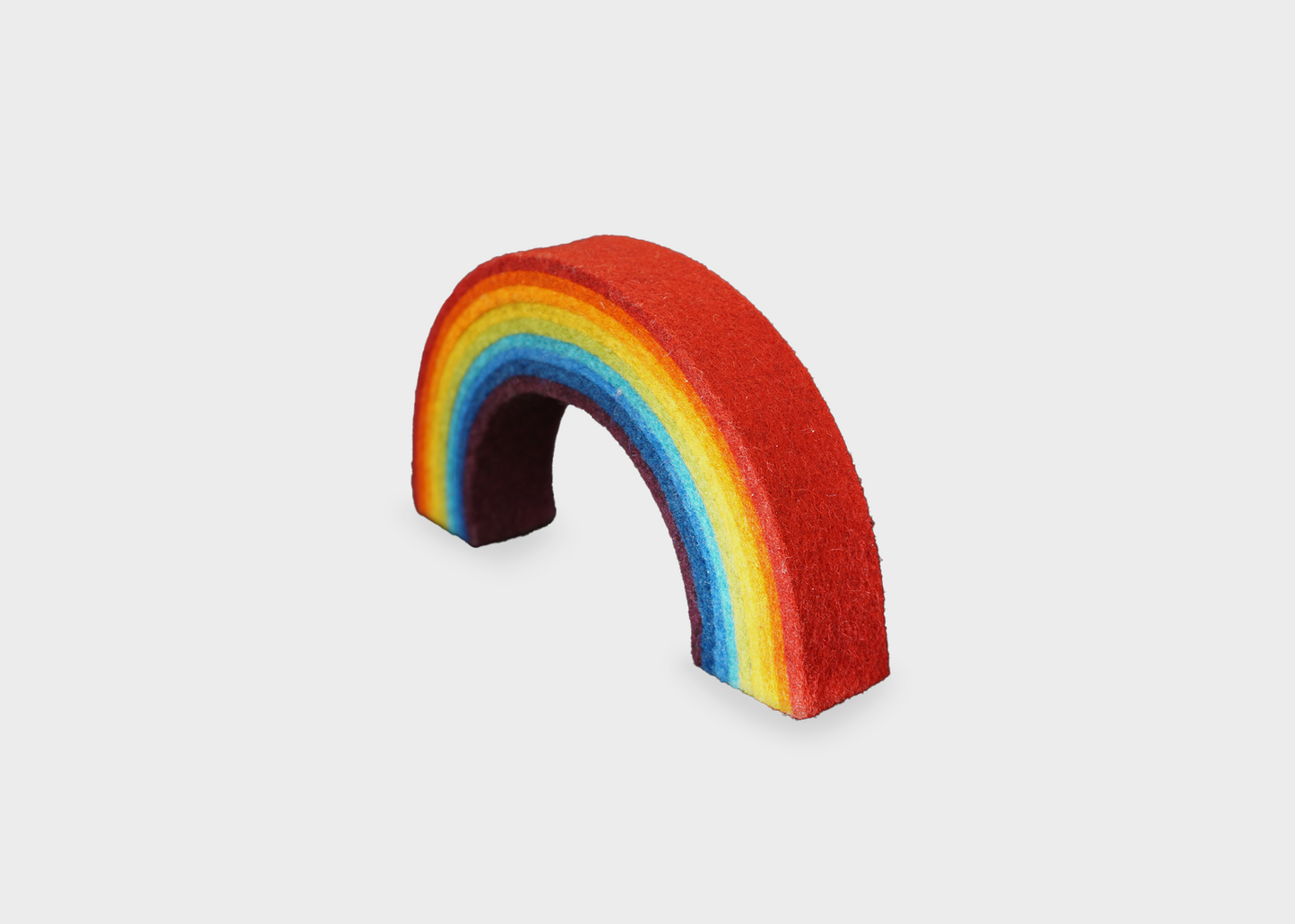 
                  
                    Side view of the Felt Rainbow decoration
                  
                