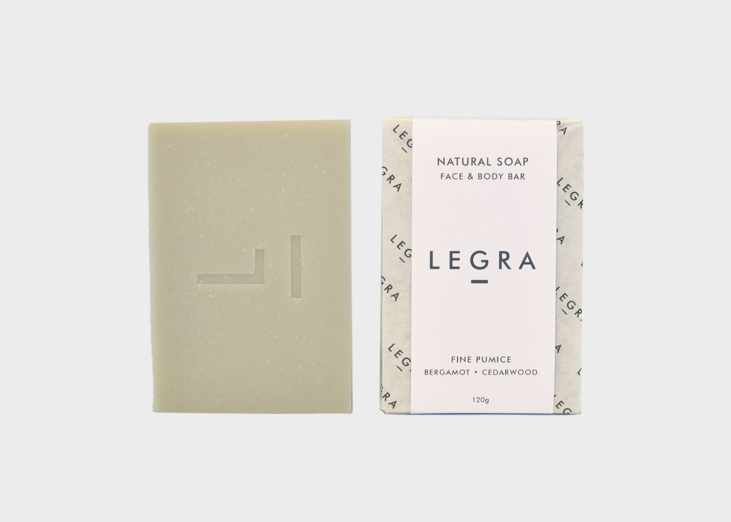 
                  
                    Legra Soap bar - Fine Pumice with Bergamot & Cedarwood
                  
                