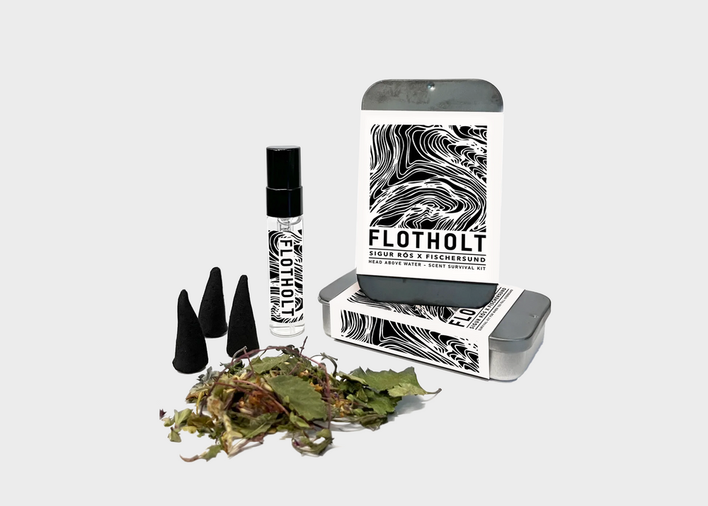 Fischersund's Flotholt Scent Kit with incense, tea, and perfume