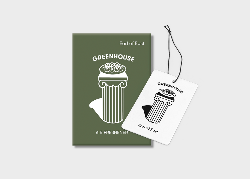 Greenhouse Air Freshener by Earl of East as sold by Woodland Mod.