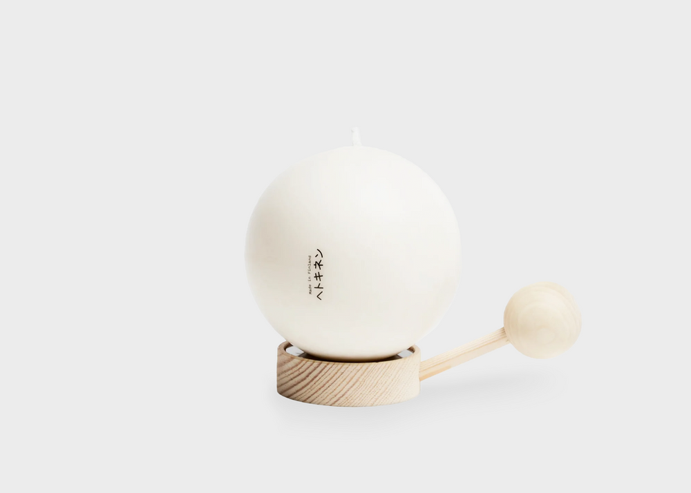 
                  
                    Happiness Globe Candle on wooden stand by Hektinen
                  
                