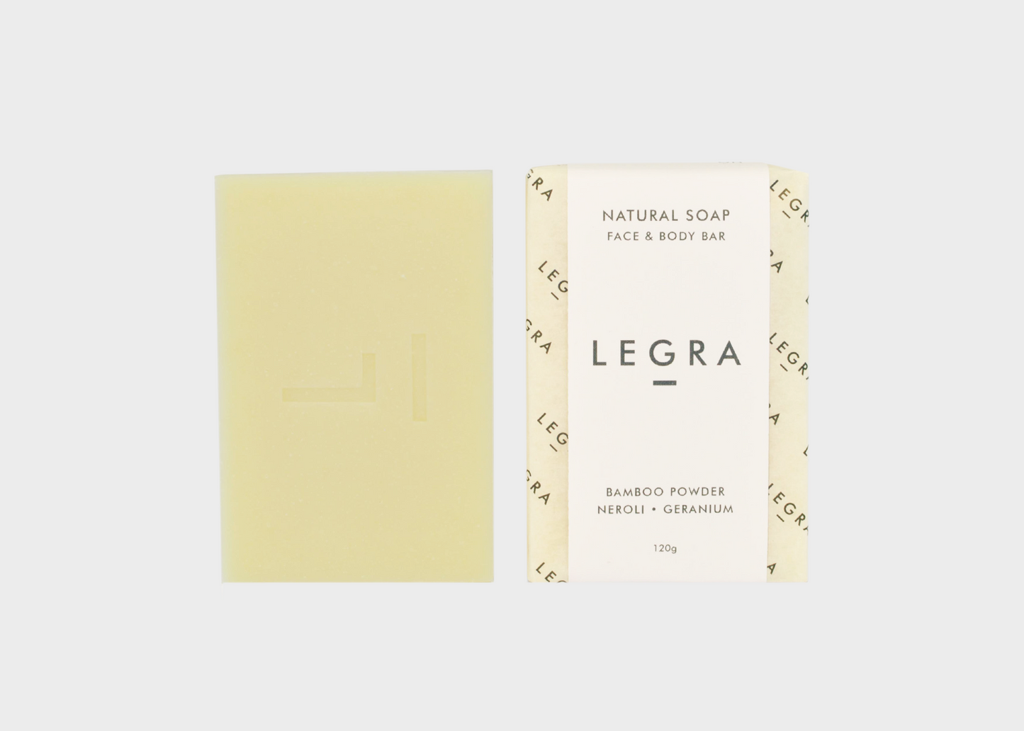 
                  
                    Legra Soap Bar - Bamboo Powder, Neroli, & Geranium
                  
                