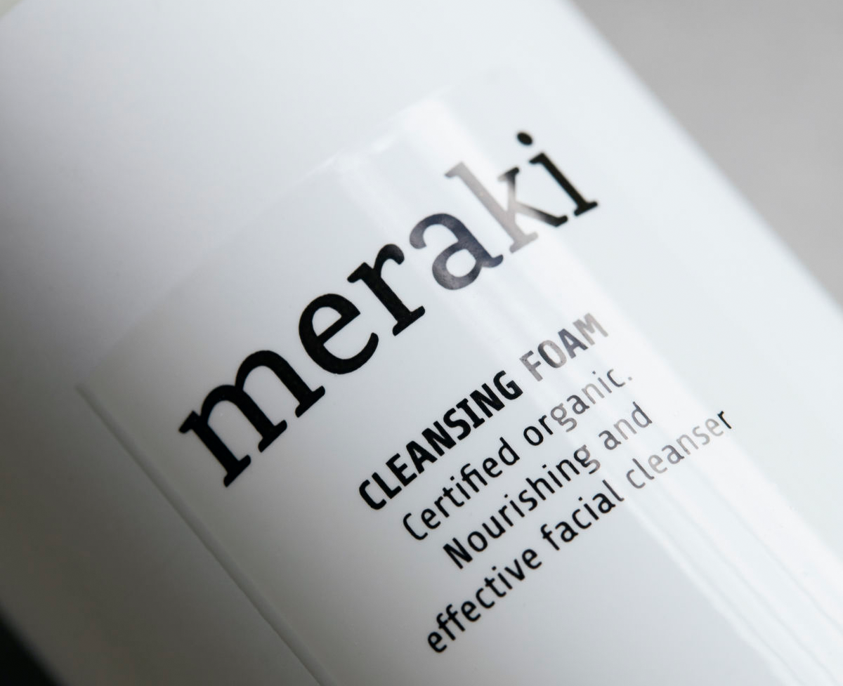 
                  
                    Cleansing Foam by Meraki close up of label
                  
                