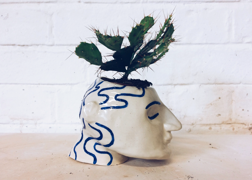 plant pot head face Head Planter – Woodland Mod