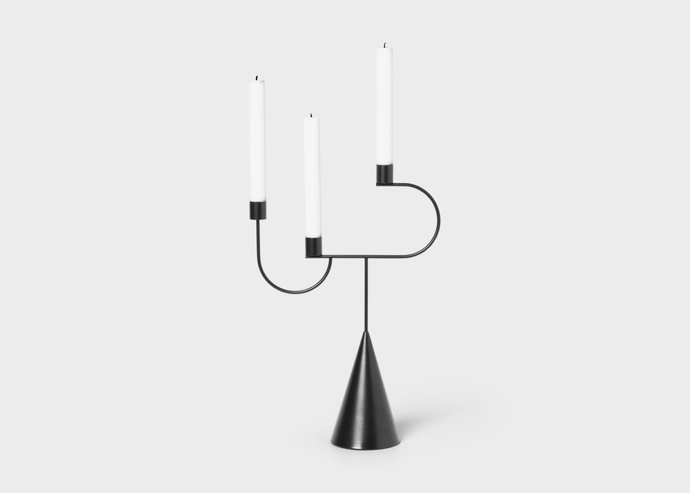 Avant Candelabra Black by Ferm living as sold by Woodland Mod