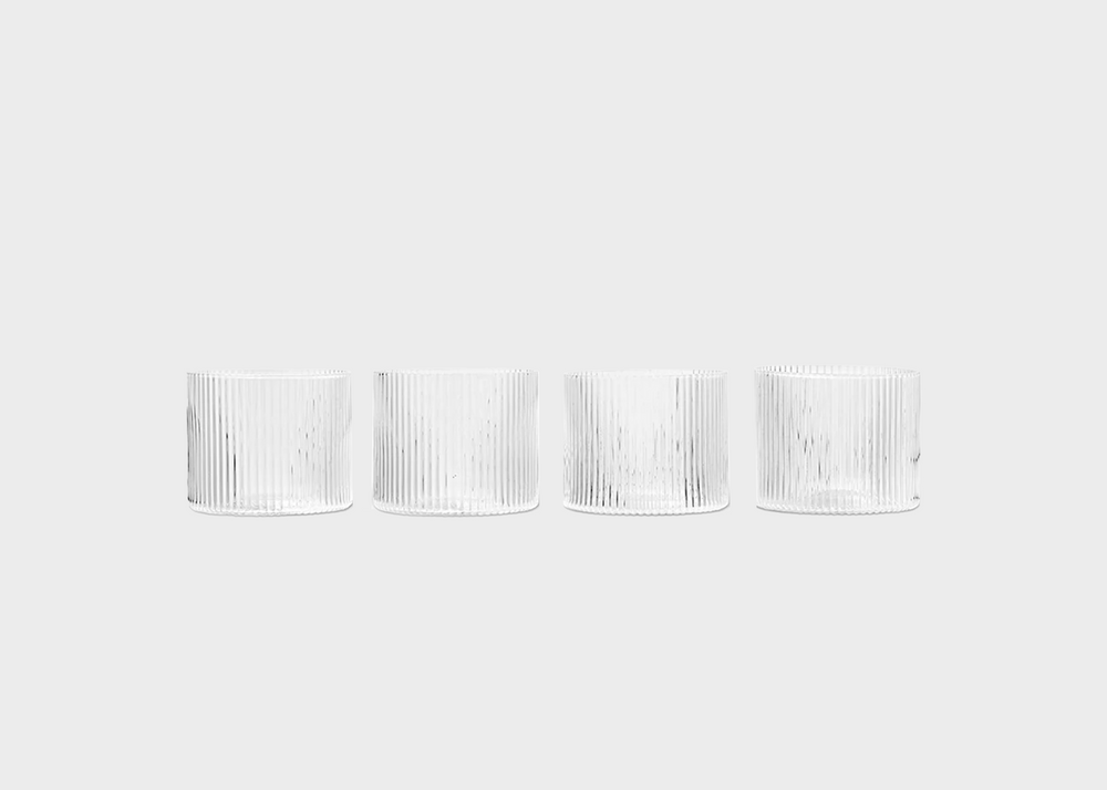 
                  
                    Clear Low Ripple Glasses by Ferm Living
                  
                