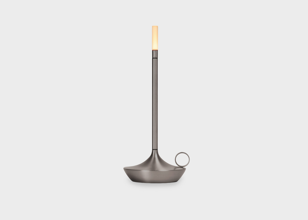 The graphite Wick Lamp by Graypants as sold by Woodland Mod